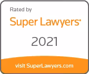 rated by super lawyers 2021 badge